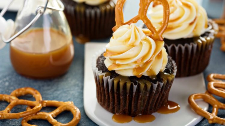 Salted caramel chocolate cupcakes with syrup and pretzels | These Machines Do All The Hard Work So Humans Can Reap The Benefits...For Now